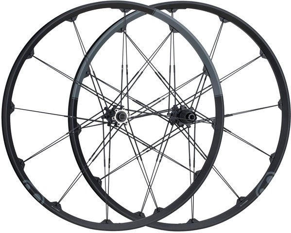 crankbrothers Cobalt 2 Disc 6-Loch 29" Laufradsatz - grey-black/29" Satz (VR 15x100 + HR 12x142) Shimano