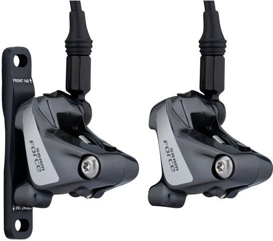 SRAM Force 22 FM v+h Set Scheibenbremse hydr.DoubleTap® Schalt-/Bremsgriff - black-grey/Satz (VR + HR)