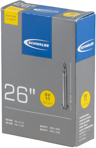 Cámara de aire 11 Extralight para 26" - universal/18/25-559/571 SV 60 mm
