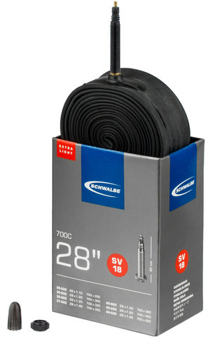 Schwalbe Schlauch 18 Extralight für 28" - schwarz/28/44-622 SV 40 mm