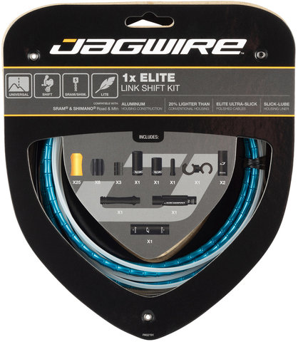 Jagwire Set de cables de cambios 1X Elite Link - blue/universal