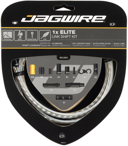Jagwire 1X Elite Link Schaltzugset - silver/universal