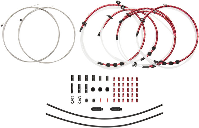 Jagwire Set de cables de cambios 2X Elite Link - red/universal