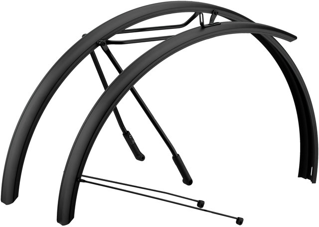 Hebie Alumee Fender-Pannier Rack System Set Front + Rear - black/52 mm / 28"