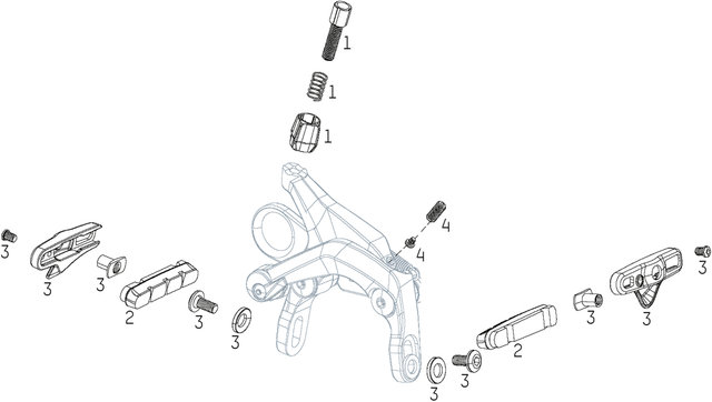 SRAM Piezas de repuesto para frenos S-900 Direct Mount - 3/negro, RT