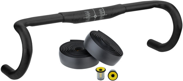 Kit de Guidon Route Carbone - noir-doré/42 cm