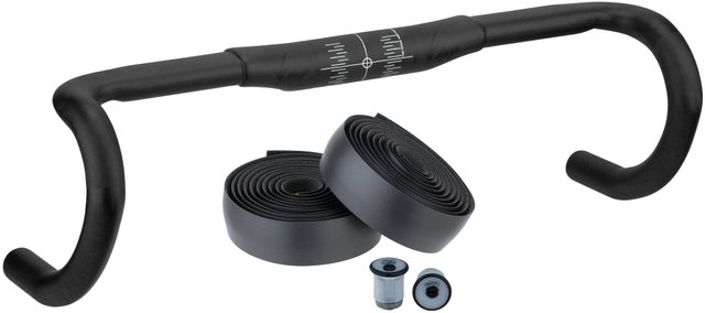 Kit de Guidon Route Carbone - noir-argenté/42 cm