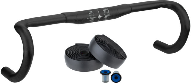 Kit de Guidon Route Carbone - noir-bleu/42 cm