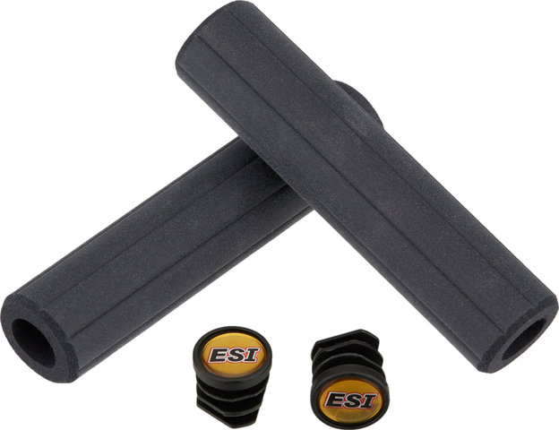 ESI Poignées de guidon en silicone nervurées épaisses - black/130 mm