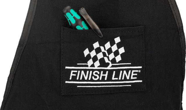 Finish Line Delantal de taller - negro