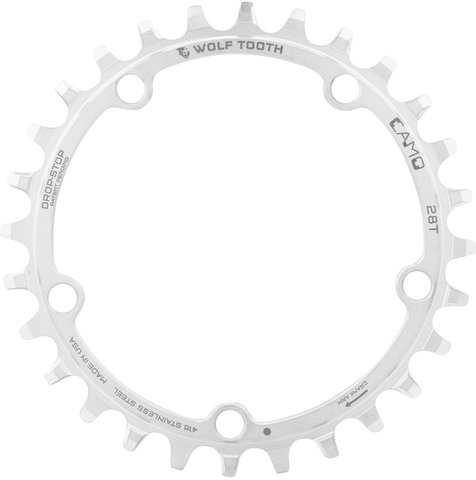 CAMO Edelstahl Round Kettenblatt - silver/28 Zähne