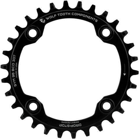 Wolf Tooth Components Plato 96 BCD Symmetrical para Shimano Compact Triple - black/30 dientes