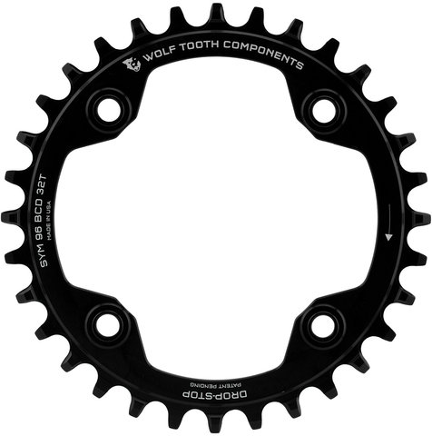 Plateau Symmetrical 96 BCD pour Shimano Compact Triple - black/32 dents