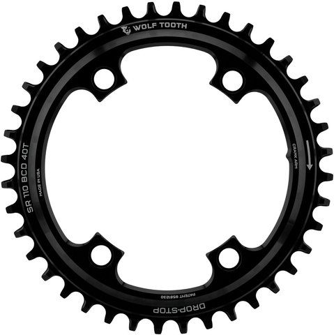 Wolf Tooth Components 110 BCD Asymmetric 4-Arm Chainring for SRAM - black/40 tooth