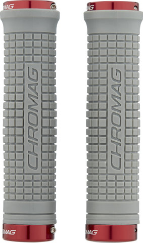 Chromag Squarewave XL Lock On Lenkergriffe - grey-red/146 mm
