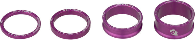 Wolf Tooth Components Set d'Entretoises pour Direction Precision Headset - purple/1 1/8"