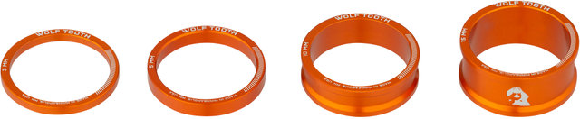 Wolf Tooth Components Kit de espaciadores de juego de dirección Precision Headset - naranja/1 1/8"