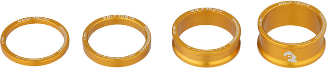 Wolf Tooth Components Set d'Entretoises pour Direction Precision Headset - gold/1 1/8"