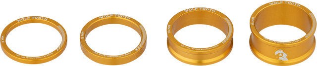 Wolf Tooth Components Kit de espaciadores de juego de dirección Precision Headset - gold/1 1/8"