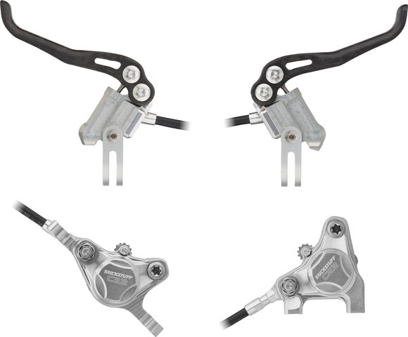 Trickstuff Piccola Carbon f+r set disc brake flatmount / postmount - silver-silver/Set/left/right (side-specific)