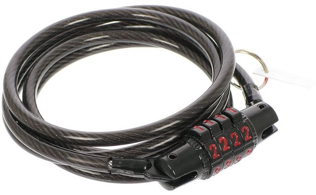Keeper 512 Combo Cable Kabelschloss - silber-schwarz/120 cm