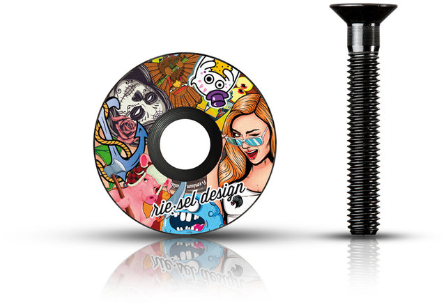 stem:cap Ahead Kappe 1 1/8" - stickerbomb/1 1/8"