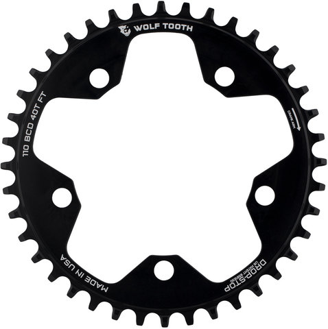 Wolf Tooth Components Plato 110 BCD Gravel / CX / Road - black/40 dientes