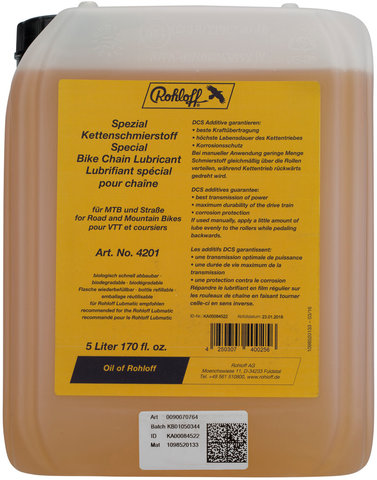 Lubrifiant Spécial pour Chaînes Oil of Rohloff - universal/5 Liter Lubrifiant Spécial pour Chaînes Oil of Rohloff - universal/5 Liter