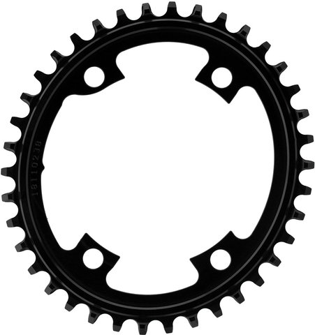 Wolf Tooth Components Elliptical 110 BCD Asymmetric 4-Arm Kettenblatt für Shimano - black/38 Zähne