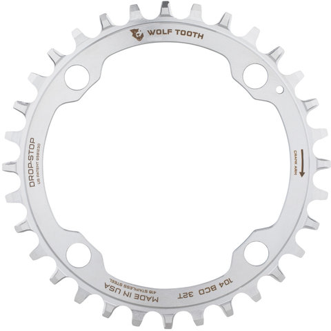 Wolf Tooth Components 104 BCD Stainless Steel Chainring - silver/32 tooth