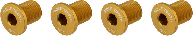 Wolf Tooth Components Vis de Plateau Filetées M8 4 bras 10 mm - gold/10 mm