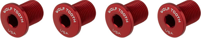 Wolf Tooth Components Vis de Plateau Filetées M8 4 bras 10 mm - red/10 mm