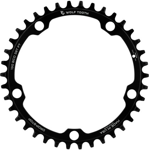 Wolf Tooth Components Plateau Gravel / CX / Road 130 BCD - black/38 dents