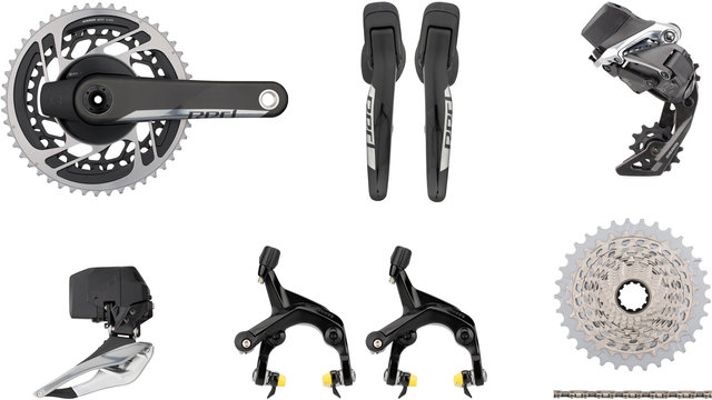 SRAM Red eTap AXS Road Powermeter Gruppe 2x12-fach 35-48 mit Direct Mount - black/170,0 mm 35-48, 10-26