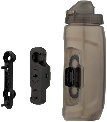 Sistema de portabidones TWIST bike base con bidón de 590 ml - negro-transparente/590 ml