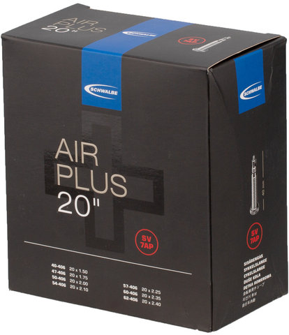 Chambre à Air 7 Air Plus pour 20" - noir/20 x 1,5-2,4 SV 40 mm