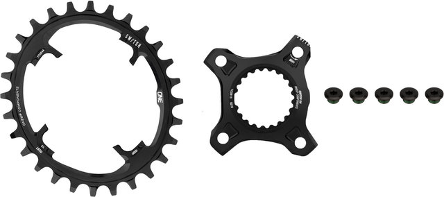 OneUp Components Switch Oval Chainring Carrier System for Shimano - black/28 tooth