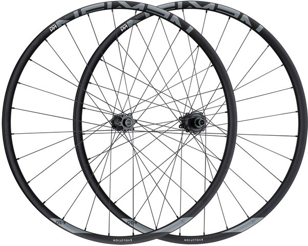 NEWMEN Juego de ruedas Evolution SL A.30 FADE Boost Disc 6 agujeros 29" - black-black/Juego 29" (RD 15x110 Boost + RT 12x148 Boost) Shimano Micro Spline