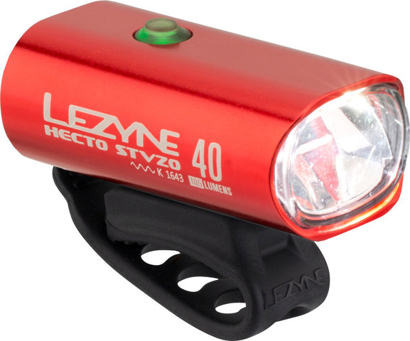 Lezyne Hecto Drive 40 LED front light with StVZO approval - glossy red