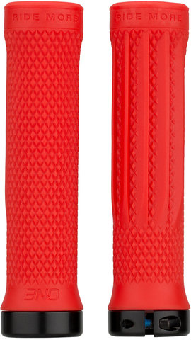 OneUp Components Poignées Lock-On - red/136 mm