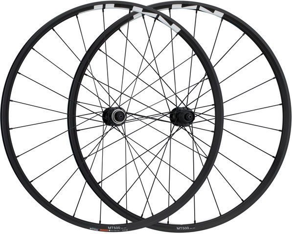 Shimano WH-MT500-CL Disc Center Lock 29" Laufradsatz - schwarz/29" Satz (VR 9x100 + HR 10x135) Shimano