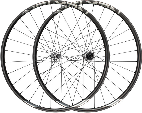 NEWMEN Juego de ruedas Advanced SL X.A.30 FADE Boost Disc Center Lock 27,5" - black-silver/Juego 27,5" (RD 15x110 Boost + RT 12x148 Boost) Shimano Micro Spline