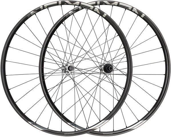 NEWMEN Set de Roues Advanced SL A.30 FADE Boost Disc Center Lock 27,5" - black-silver/set de 27,5" (av 15x110 Boost + arr 12x148 Boost) Shimano Micro Spline