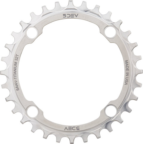 5DEV Titanium Kettenblatt 104BCD 12-fach - raw/32 Z
