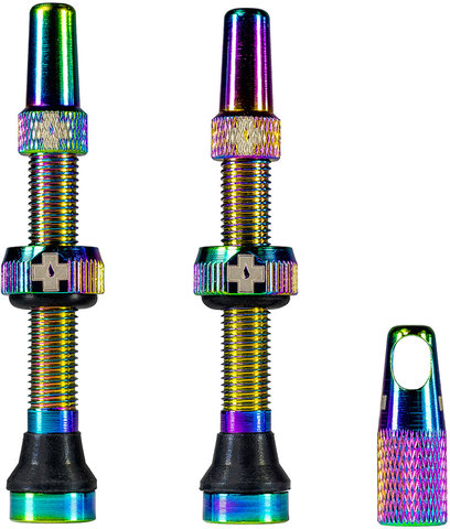 Tubeless Ventil 2er Set - iridescent/SV 44 mm