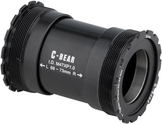 C-BEAR Eje de pedalier T47 SRAM BB30 Race - negro/T47