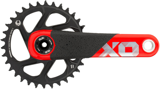 SRAM X01 DH DUB Direct Mount 11-fach Carbon Kurbelgarnitur - red/165,0 mm 34 Zähne