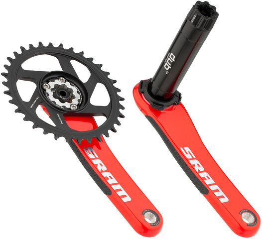 SRAM X01 DH DUB Direct Mount 11-speed Carbon Crankset - red/165.0 mm 34 tooth