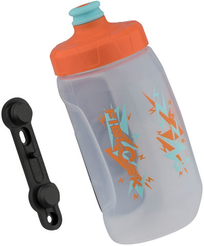 TWIST bike base Flaschenhaltesystem mit Kids Trinkflasche 450 ml - transparent-weiß/450 ml