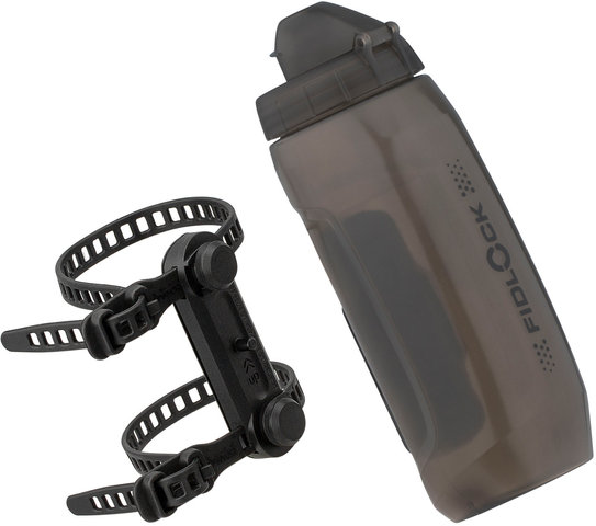 FIDLOCK Sistema de portabidones TWIST uni base con bidón de 590 ml - negro-transparente/590 ml